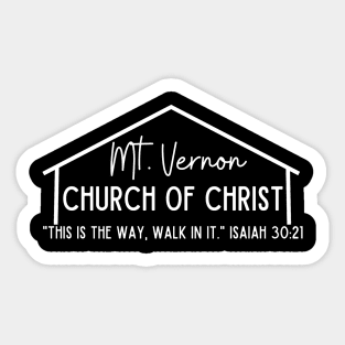 Mount Vernon Church of Christ - Light Sticker
